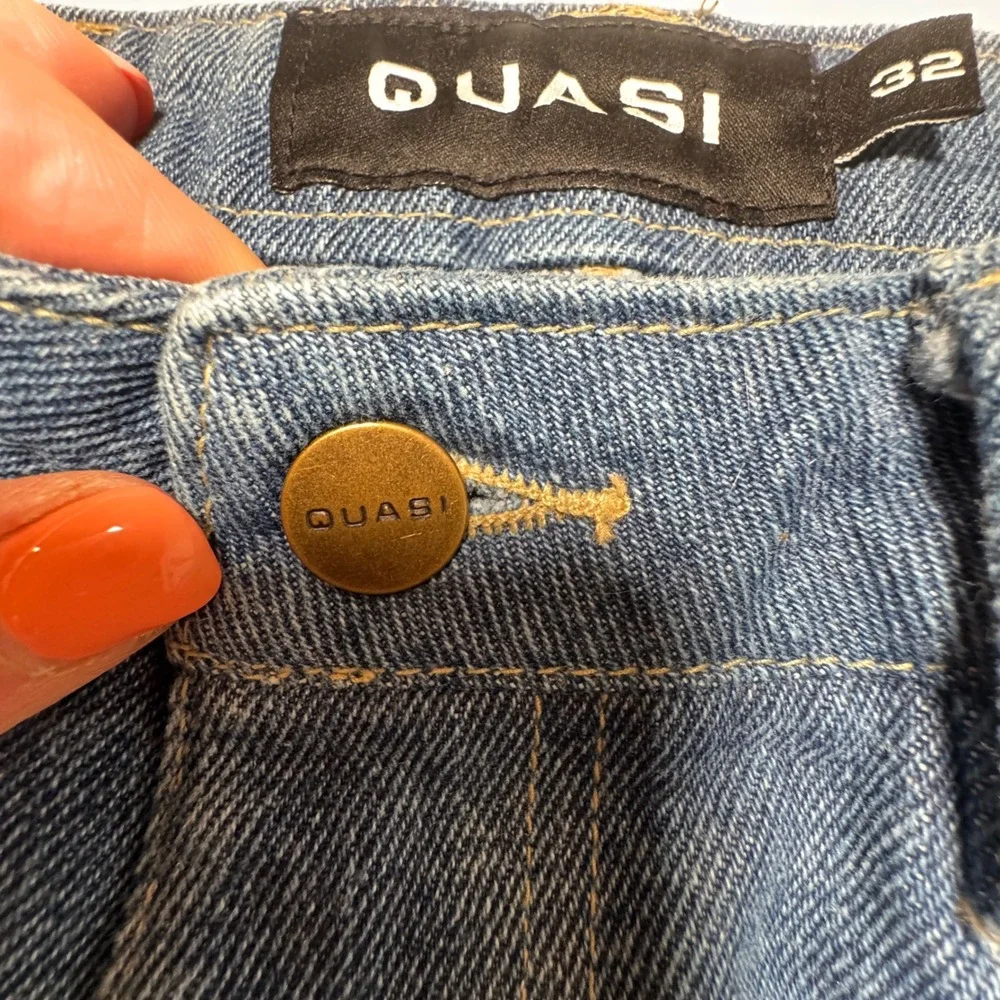 Quasi 102 Jeans Baggy Denim Mens 32 Blue Medium Wash Skateboarder Streetwear